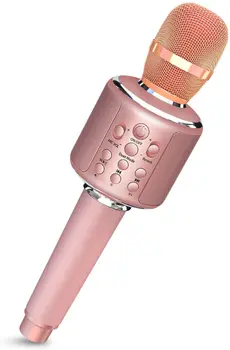 Bluetooth karaoke mikrofon kablosuz taşınabilir el hoparlör makinesi aile toplantıları için uygun
