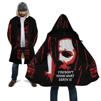 Cadılar bayramı Korku Terör Film Cosplay Michael Myers 3DPrint Erkek / Kadın Rüzgarlık Hoodies kışlık palto Hood Pelerin Polar A1