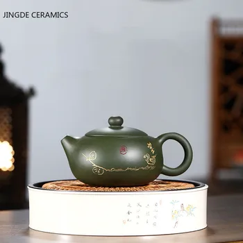Ham Cevher Dahongpao el yapımı Teaware Çin Yixing demlik Mor Kil Xishi demlik güzellik su ısıtıcısı çay töreni hediyeler 270 ml