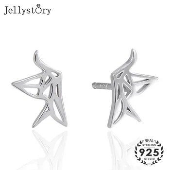 Jellystory Yeni Küpe Kadınlar için 925 Ayar Gümüş Moda Basit Geometrik şekil düğme küpe Düğün Hediyesi Takı toptan
