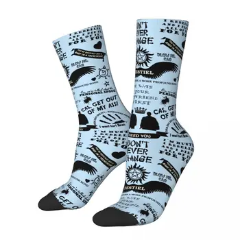 Kış Sıcak Serin Unisex DESTİEL AŞK Supernatural Winchester Çorap Ter Emici spor çorapları
