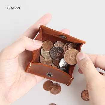 LEACOOL Hakiki Deri Kadın Cüzdan bozuk para cüzdanı Marka Tasarımcısı Kadın deri cüzdan Mini Kadın Çanta Sikke Cep