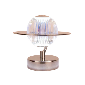 Modern akıllı şarj edilebilir 3D cam tasarım masa lambası ve fenerler gece ışık bazı