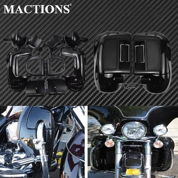 Motosiklet Canlı Siyah Alt bacak ısıtıcısı Bacalı Fairing havasız ortam kabini İçin Harley Touring Electra Sokak Glide Yol Kral 1983-2020