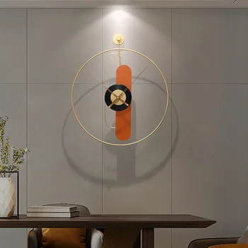 Mutfak duvar saati s Oturma Odası Altın Siyah Yatak Odası Lüks İskandinav Metal Büyük duvar saati Modern Tasarım Reloj Pared Dekorasyon