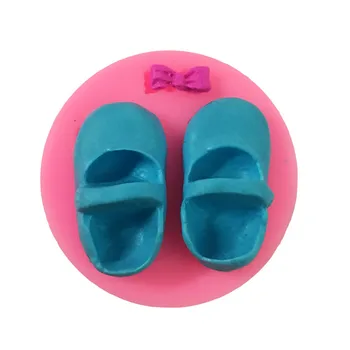 Yeni 3D Prenses Ayakkabı Mum Silikon DIY Mutfak Pişirme Kek Çikolata Sabun Kalıpları Alçı Aromaterapi Kalıp Reçine Kalıp