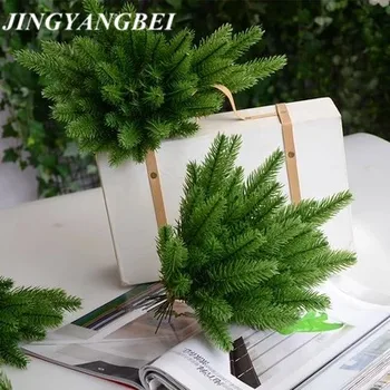 Çam Yapay Bitki Yeşil Dalları Noel Ağacı Aksesuar Dekoratif Simülasyon Çiçek DIY Yeni Yıl Partisi Yapay Çelenk